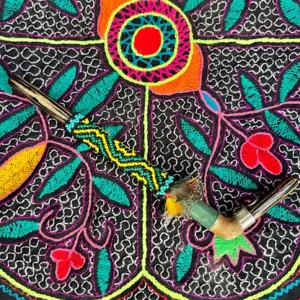 Chonta Wood Shipibo Tepi . This handcrafted Rapé pipe is made from Chonta Wood