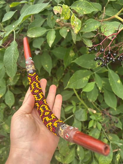 shipibo tepi brown & yellow