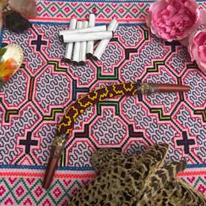 shipibo tepi brown & yellow