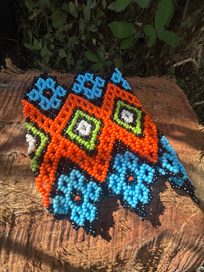 Yawanawa Cuff Special design - Blue