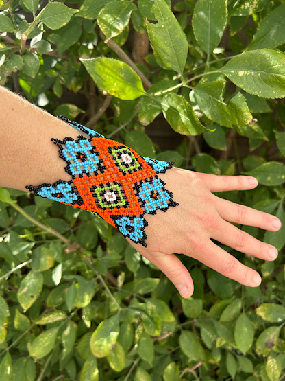Yawanawa Cuff Special design - Blue