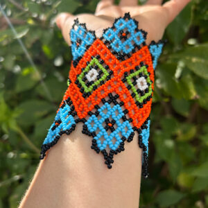 Yawanawa Cuff Special design - Blue