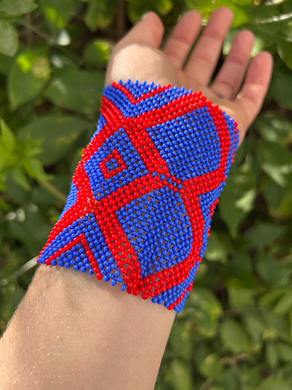 Yawanawá Cuff Blue & Red
