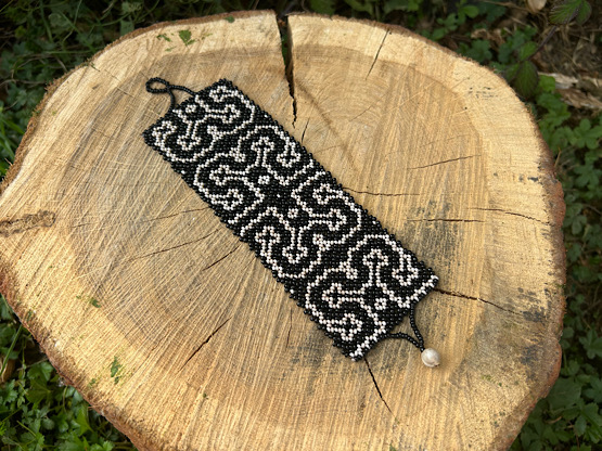 Shipibo Bracelet Black & silver