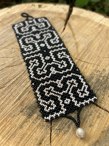 Shipibo Bracelet Black & silver