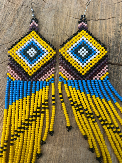 Noke Koî Long Yellow Earrings