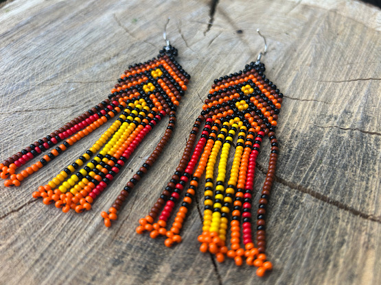 Noke Koî Orange Earrings