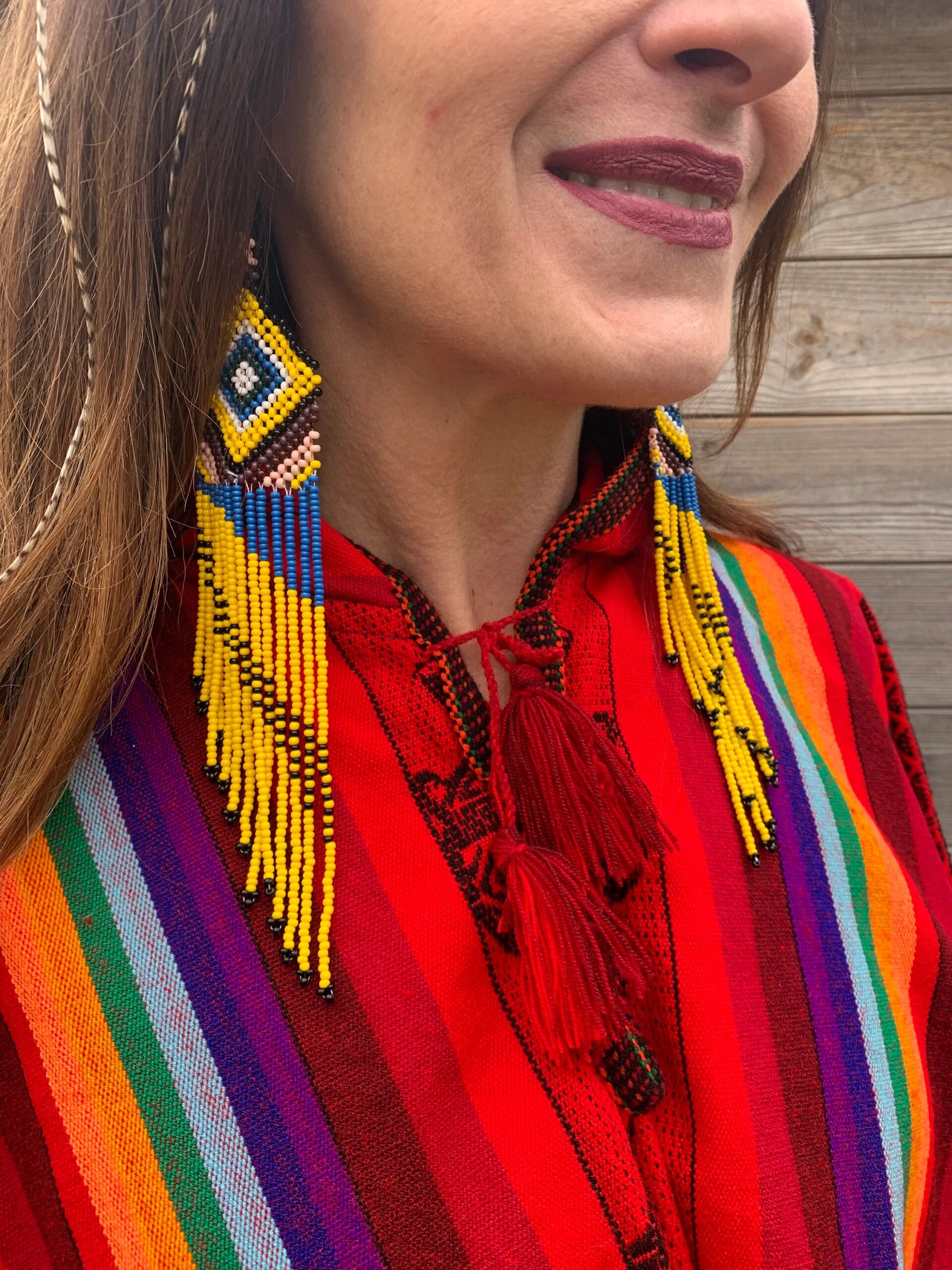 Noke Koî Long Yellow Earrings