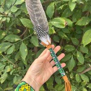 Shipibo Owl Smudge Feather